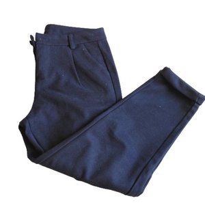 Warm Black Dress Pants with Cuffs, Size Med
